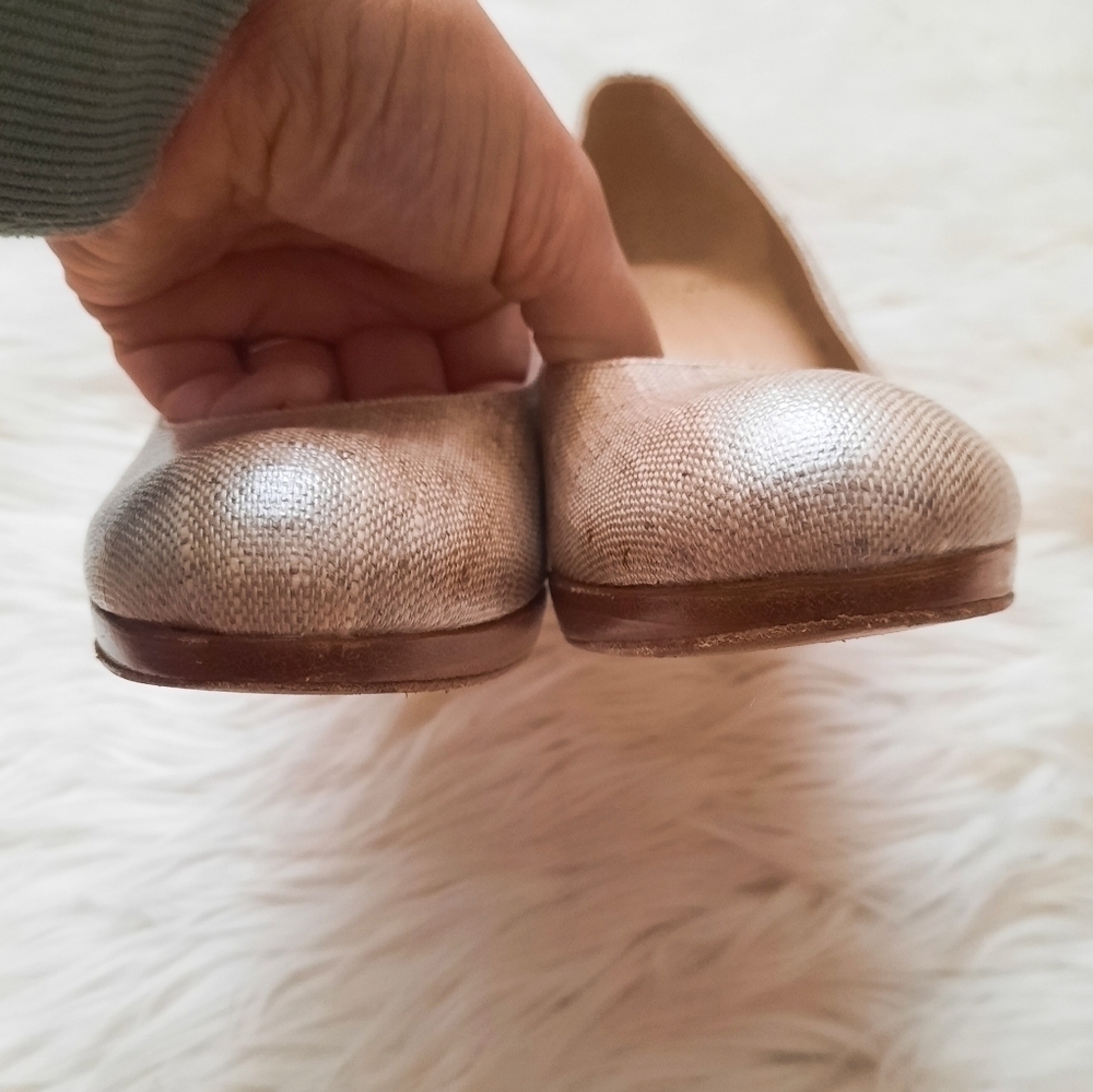 Stuart Weitzman Cream Coated Canvas Pumps 8.5M - Picture 8 of 9